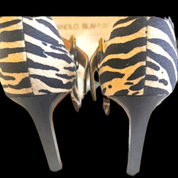 Manolo Blahnik Zebra Pumps - Picture 2 of 8